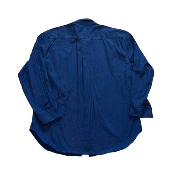 ASH CREEK TRADING Mens XL Cotton Button Down Long Sleeve Y2K Navy Blue - Picture 3 of 4